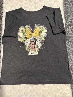 Bella Canvas Charcoal Tee with Yellow Bow Graphic